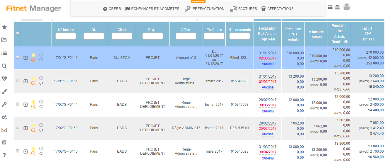 Fitnet Manager: Scaling billing, interim management, monitoring of payments / settlements Fitnet Manager: Scaling billing, interim management, monitoring of payments / settlements