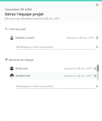 TAMPLO - TAMPLO: Managing the project team. Adding collaborators and definition of roles
