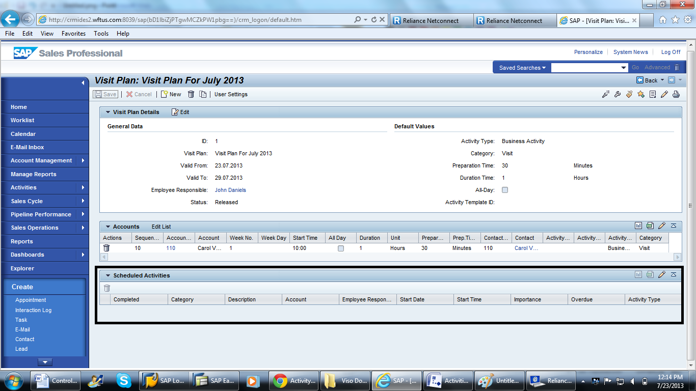 SAP CRM - Screenshot 2