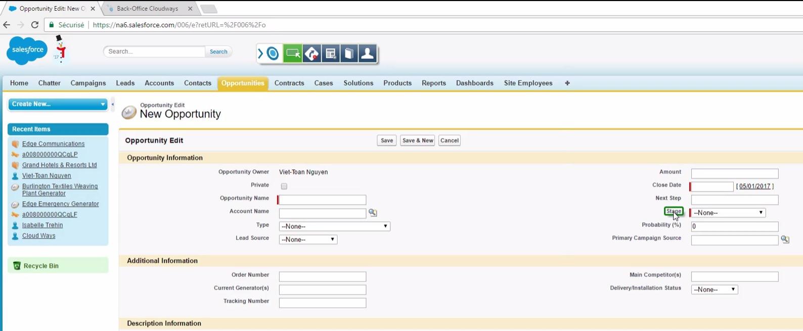 Formation Salesforce-Shortways - Contextual help: I ​​form by going 1-click, contextually, to training content (video, text, definitions, powerpoint etc.)