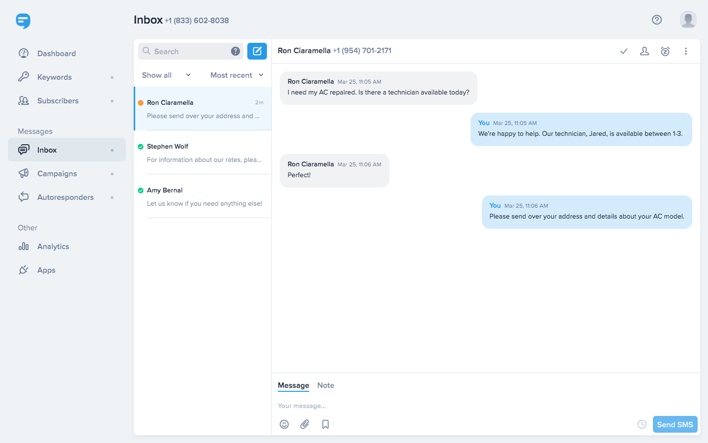 SimpleTexting-SimpleTexting Conversation SimpleTexting-SimpleTexting Conversation