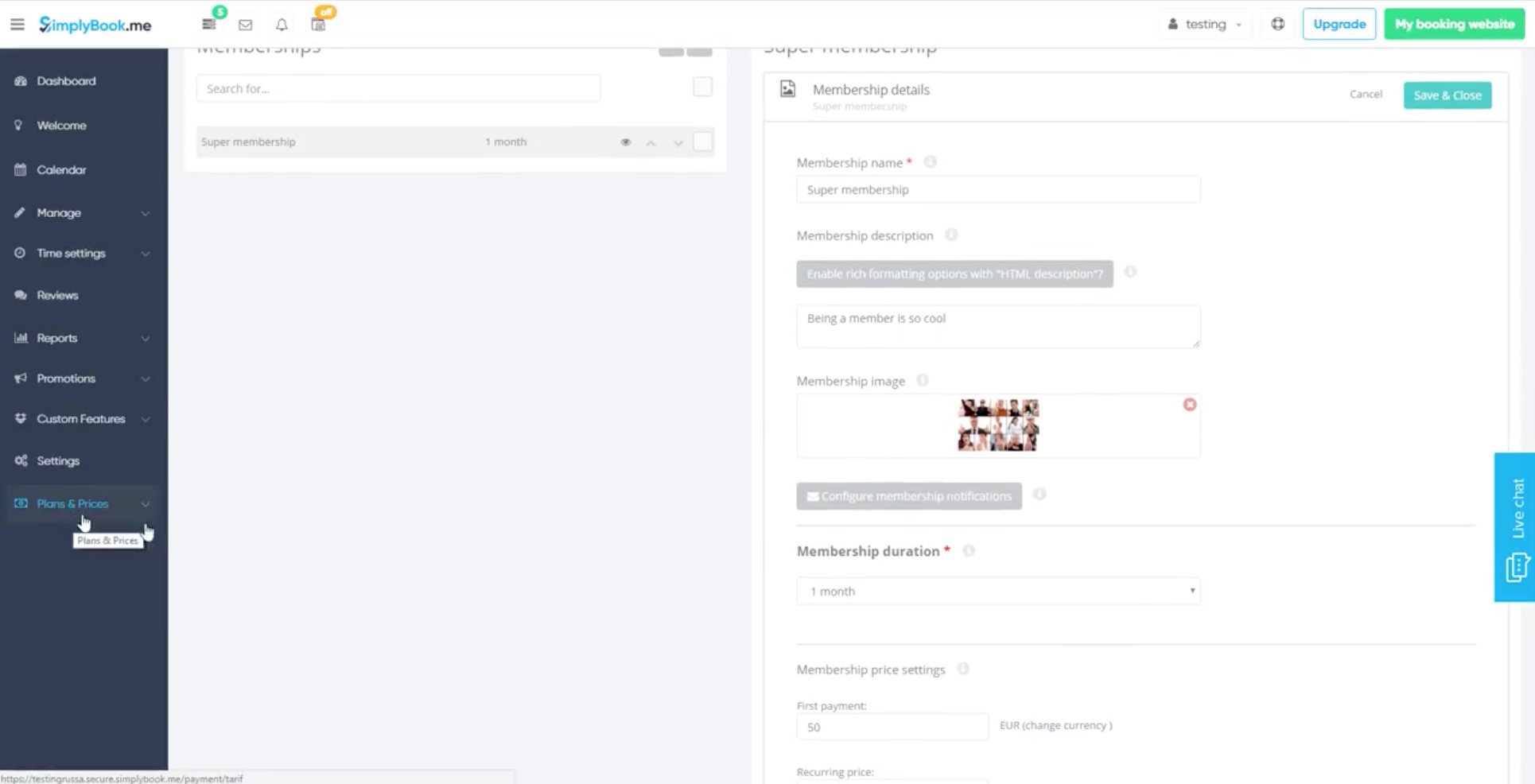 SimplyBook.me: creation of a new service SimplyBook.me: creation of a new service