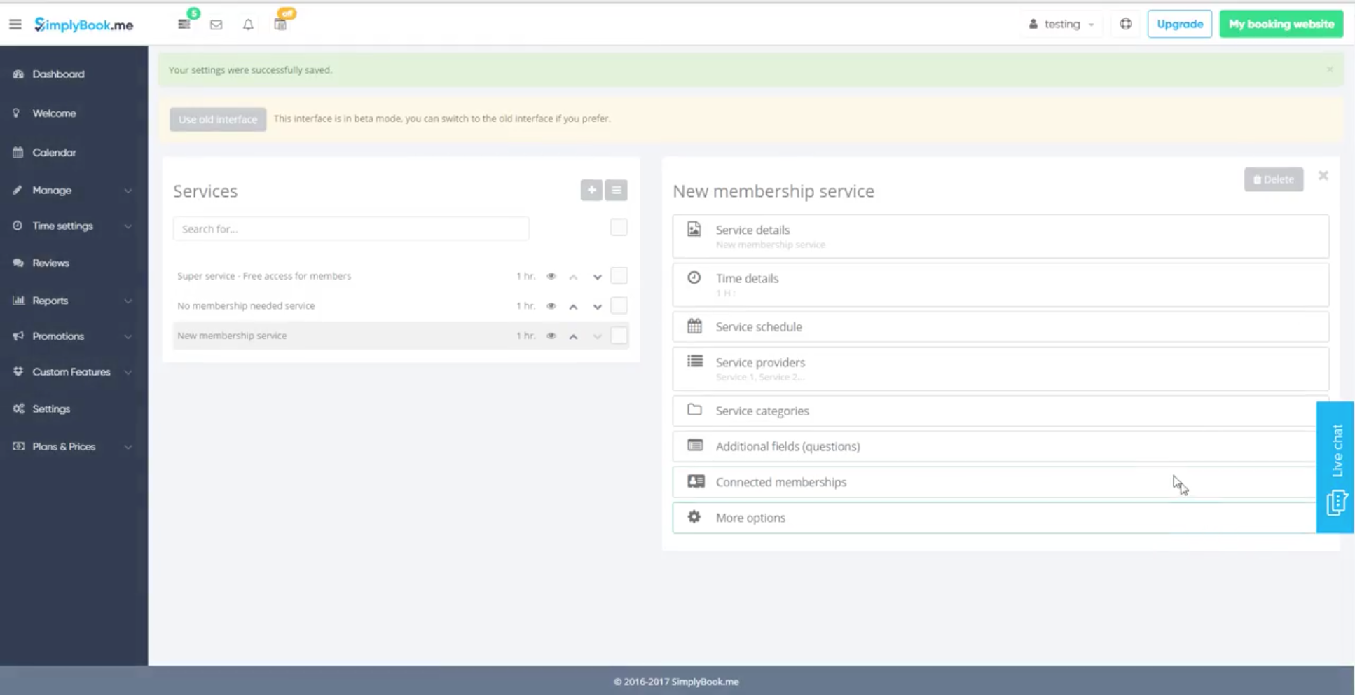 SimplyBook.me: creation of a new service SimplyBook.me: creation of a new service