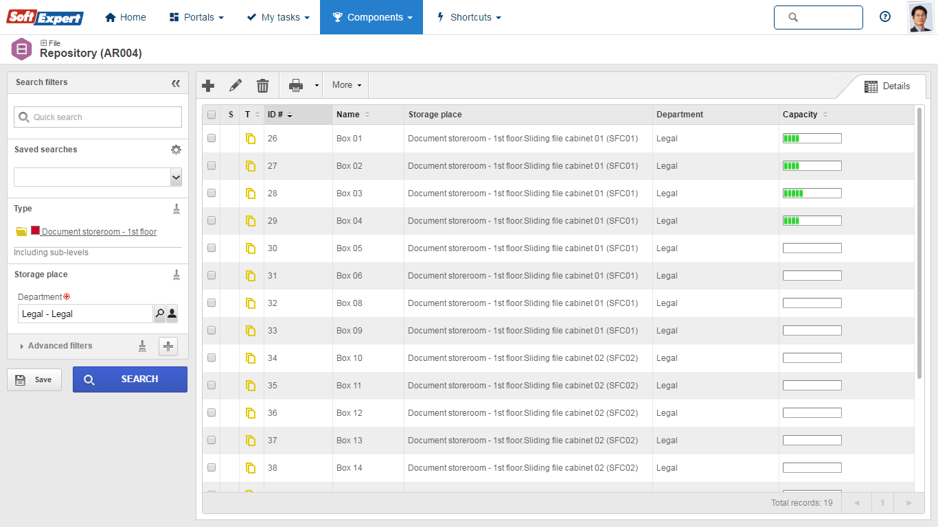 SoftExpert ECM - Gestion des archives physiques