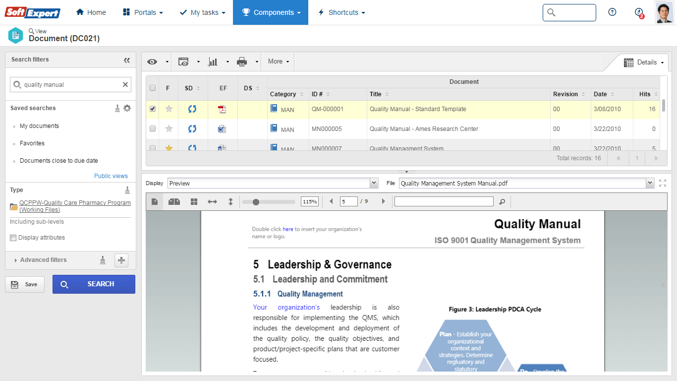 SoftExpert EQM - Gestion documentaire