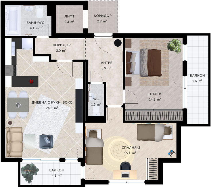 Space Designer 3D - Vue 2D Plan