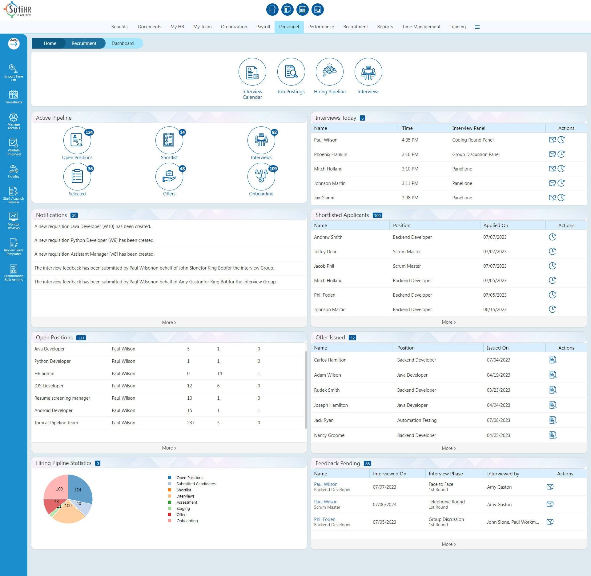 SutiHR - ATS Dashboard