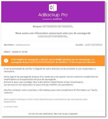 Oodrive Save - Alertes ransomware et intégrité du disque