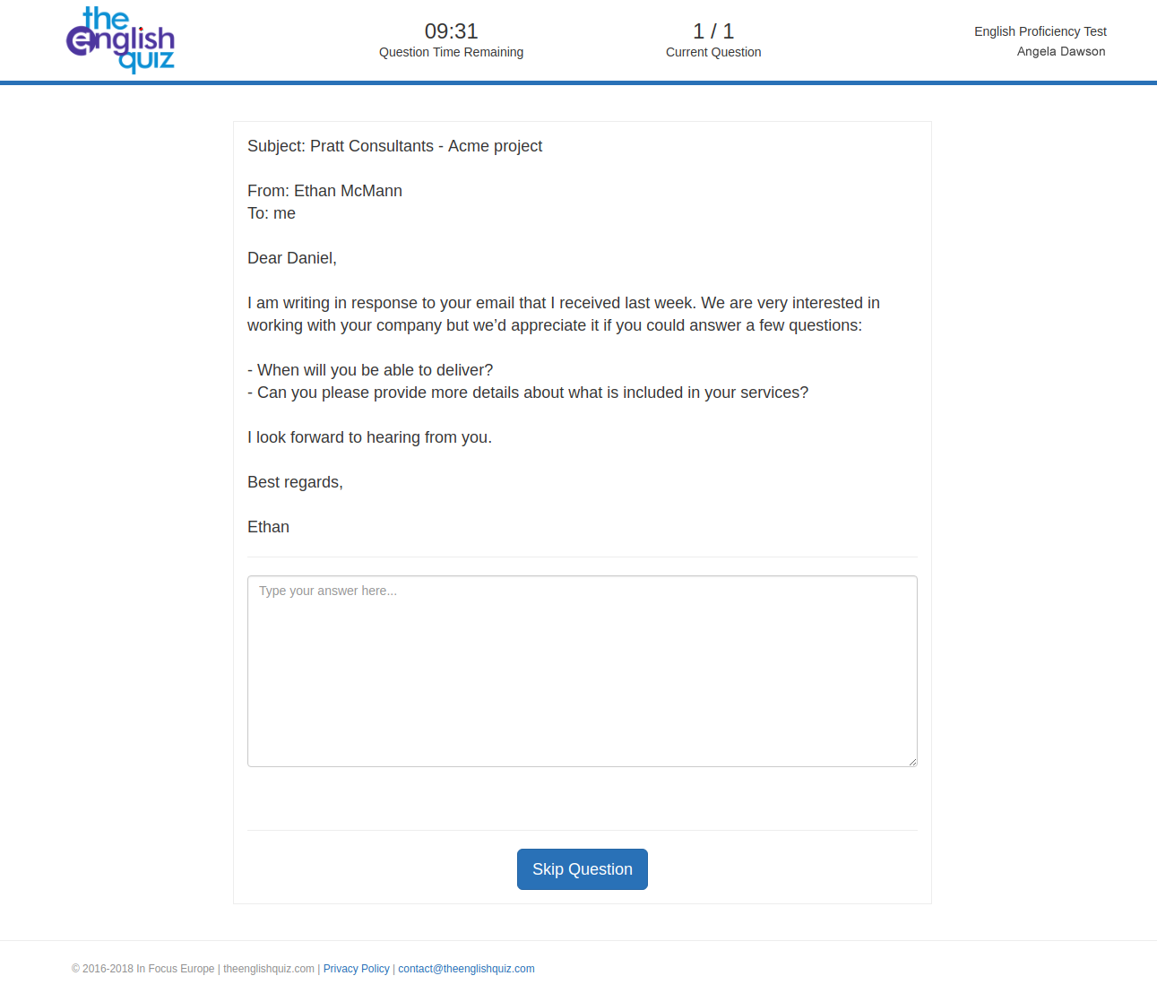 The English Quiz - Screenshot 5