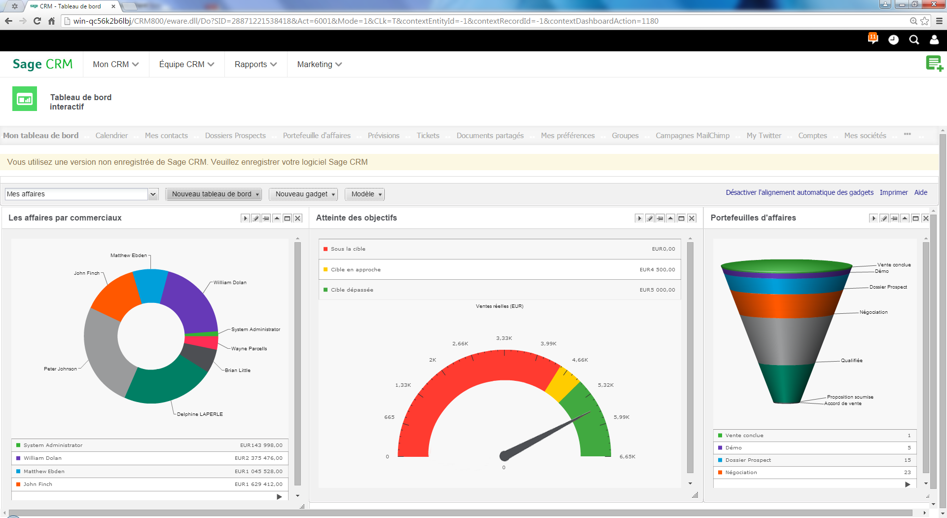 Sage CRM - Sage CRM: Tâches et notes, Dédoublonnage des données, Bon de commande