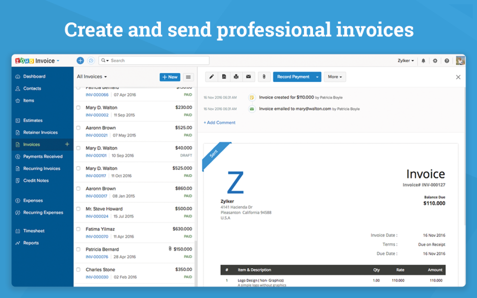 Zoho Invoice-screenshot-2