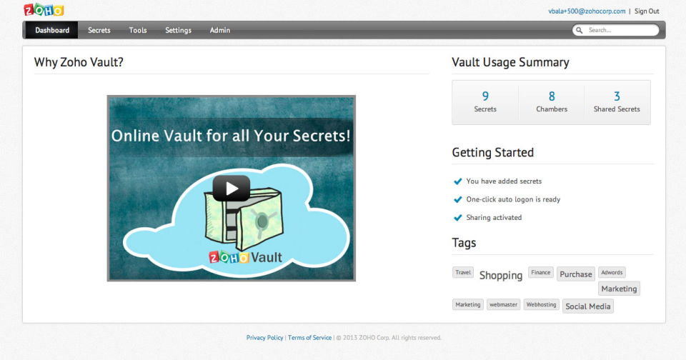 Zoho Vault-screenshot-0 Zoho Vault-screenshot-0