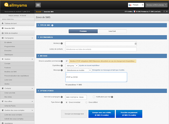 allmysms - Envoi de SMS