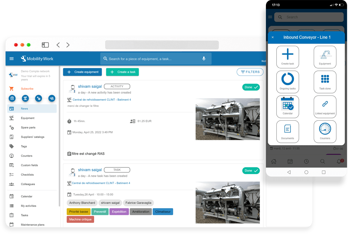 Mobility Work CMMS/GMAO - Intuitive and mobile