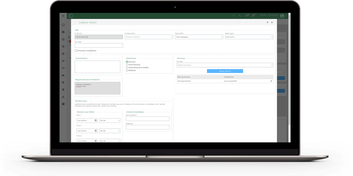 CFAST - Voice provisioing