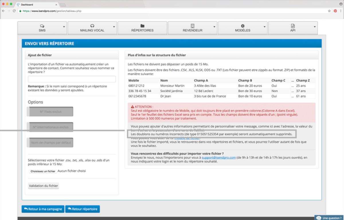 iSend Pro Telecom - iSend Pro : dédoublonnage de contacts