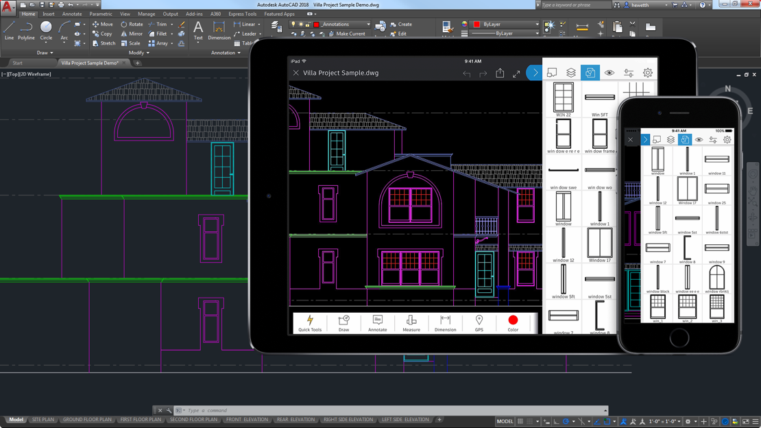 AutoCAD - Collaboration avec l'application mobile AutoCAD et A360