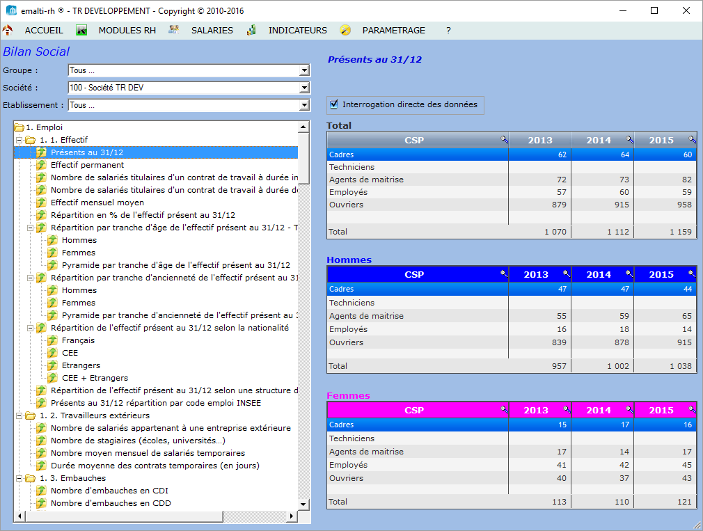 Emalti-RH - Emalti-RH : Logiciel Bilan Social