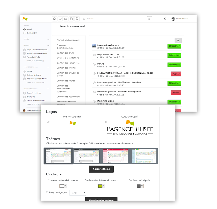 Netframe.co - Les administrateurs
- Le rôle de l’administrateur
- Data et stratégie
- Aux couleurs de votre organisation