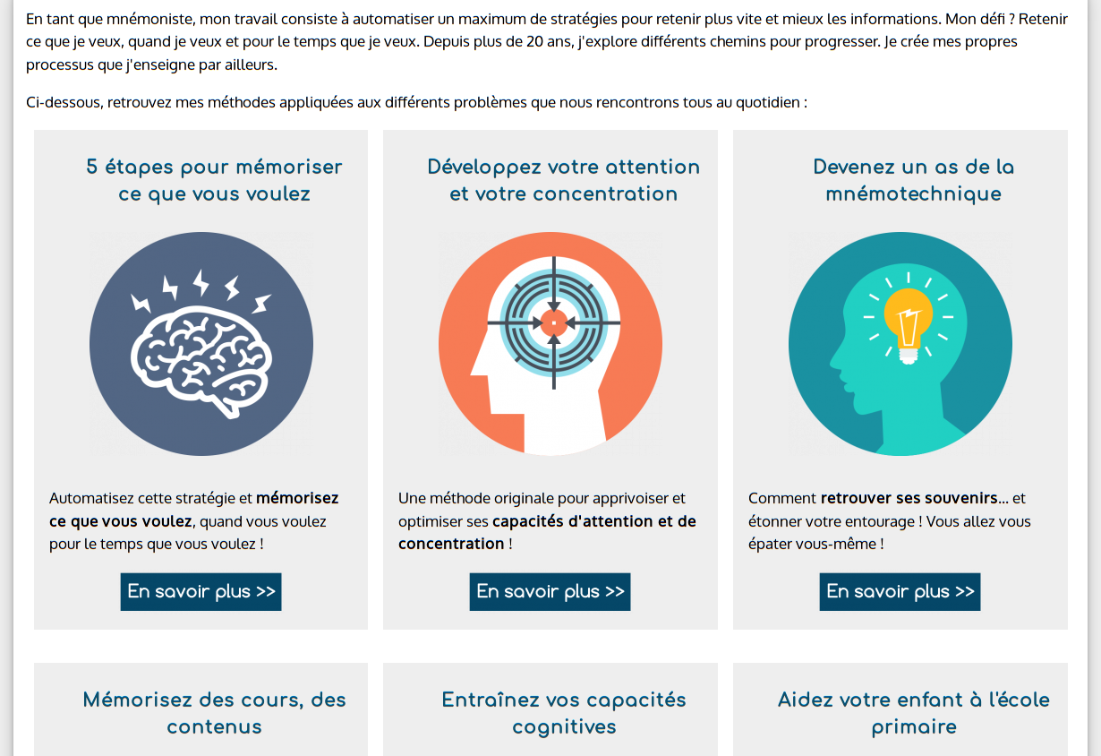 Zerudi - Formations mises en avant sur le site d'un formateur