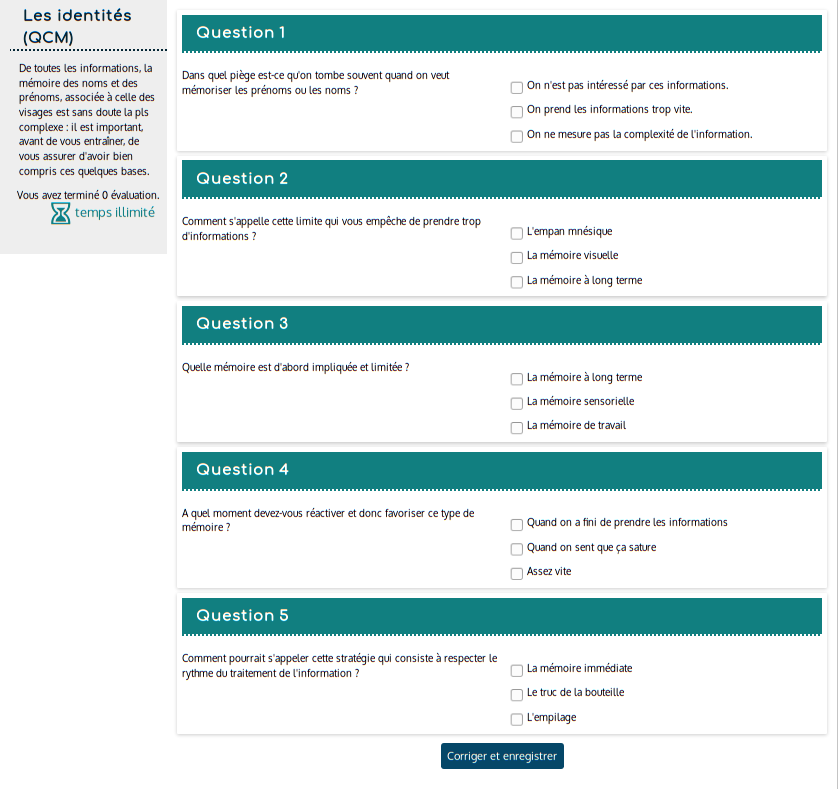 Zerudi - QCM du contenu pédagogique d'un formateur