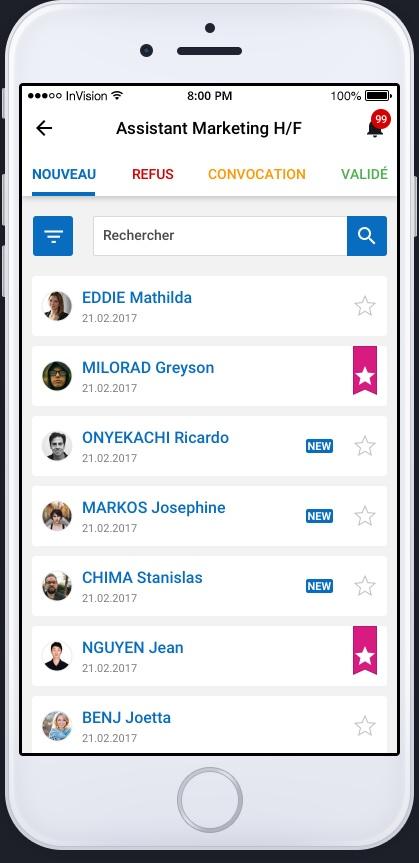 EOLIA Software - Manager Portal View Smartphone