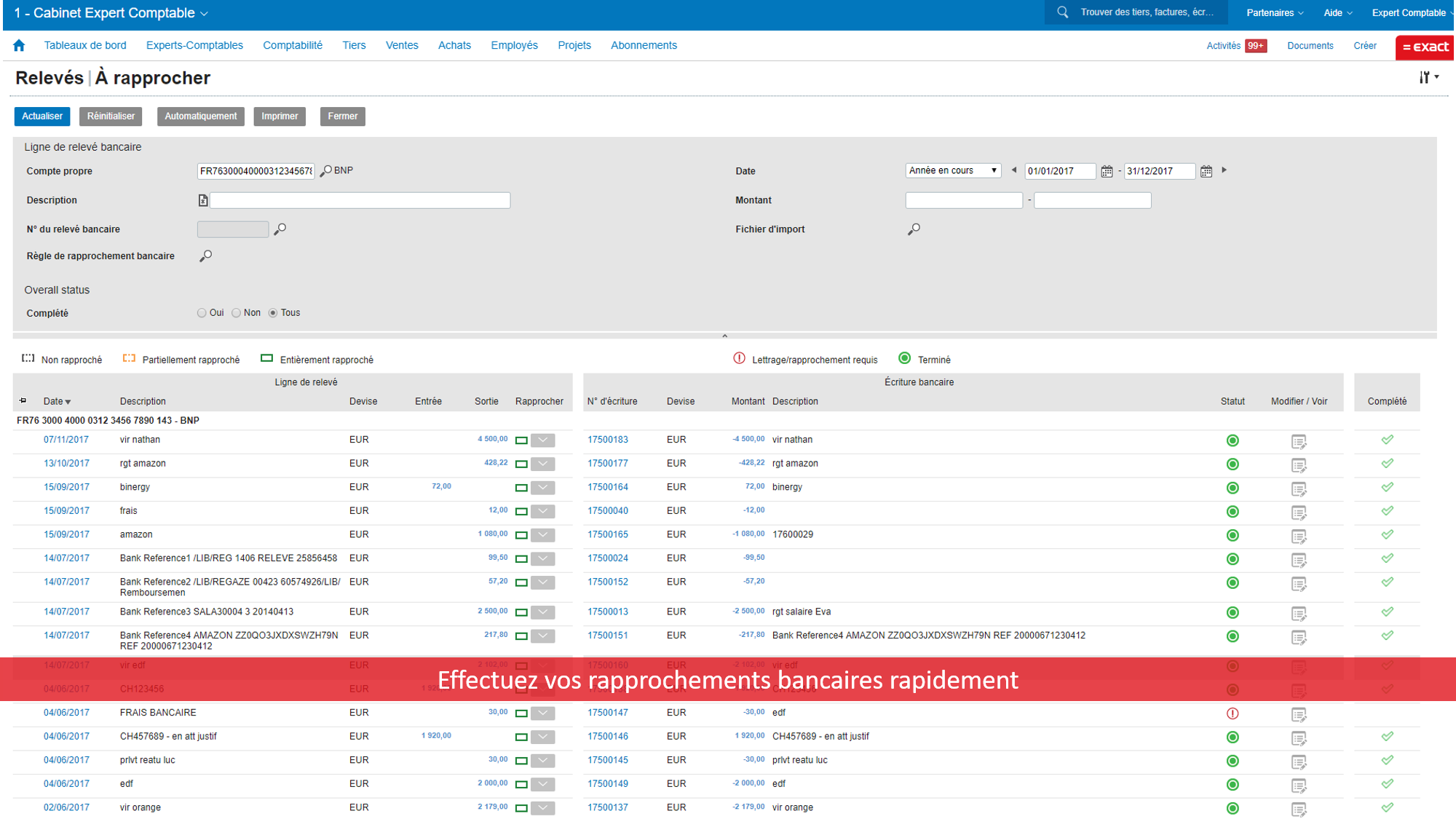Exact pour Experts-Comptables - 3_Rapprochements bancaires