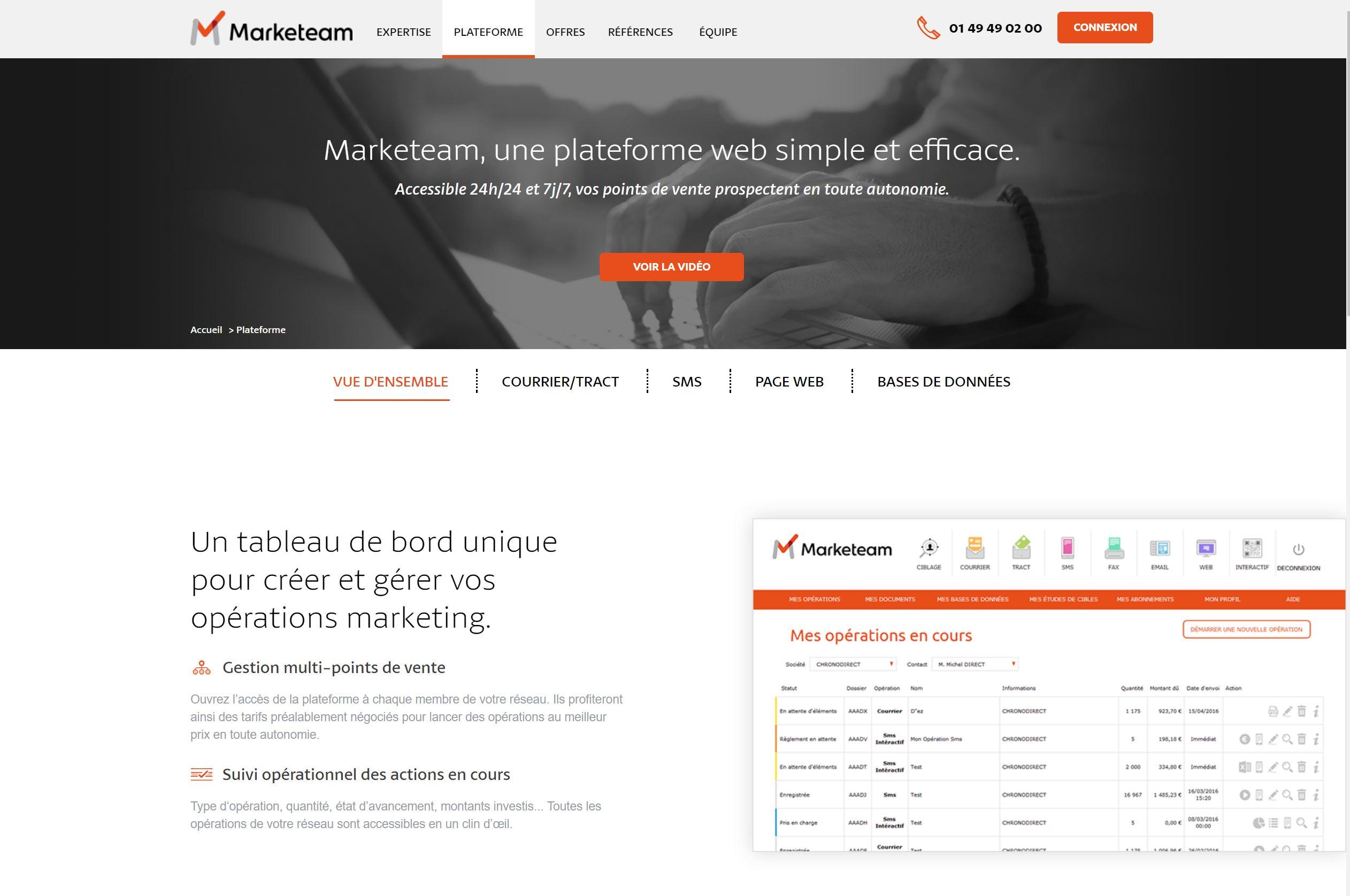 Marketeam - Courrier, SMS, SMS 2.0, Tract, Emailing, Page web...