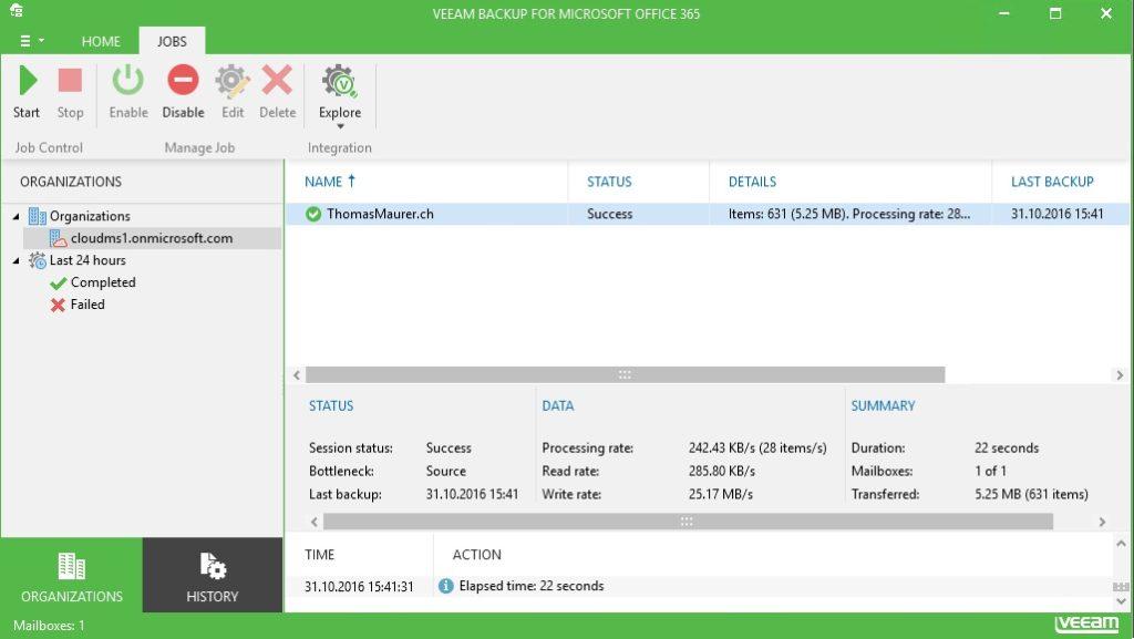 Veeam - Capture d'écran 5