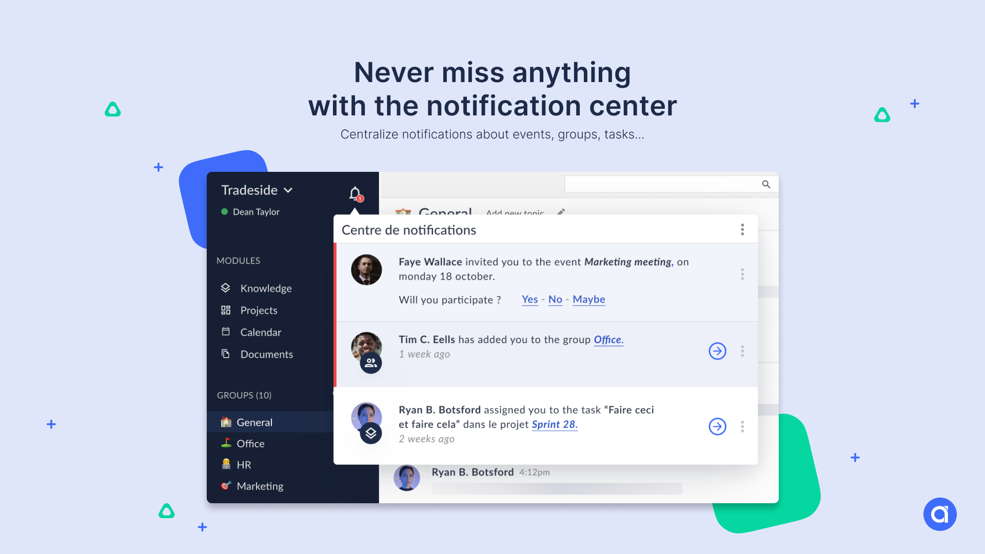 Atolia - Notification center