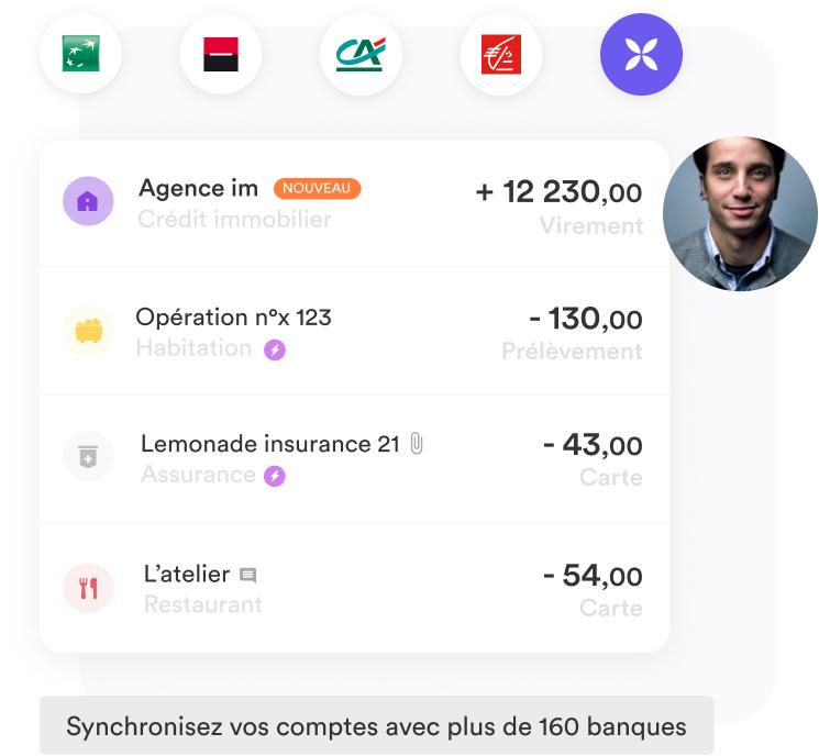 Clementine - Notre application synchronise vos comptes bancaires automatiquement et annote intelligemment vos opérations bancaires.