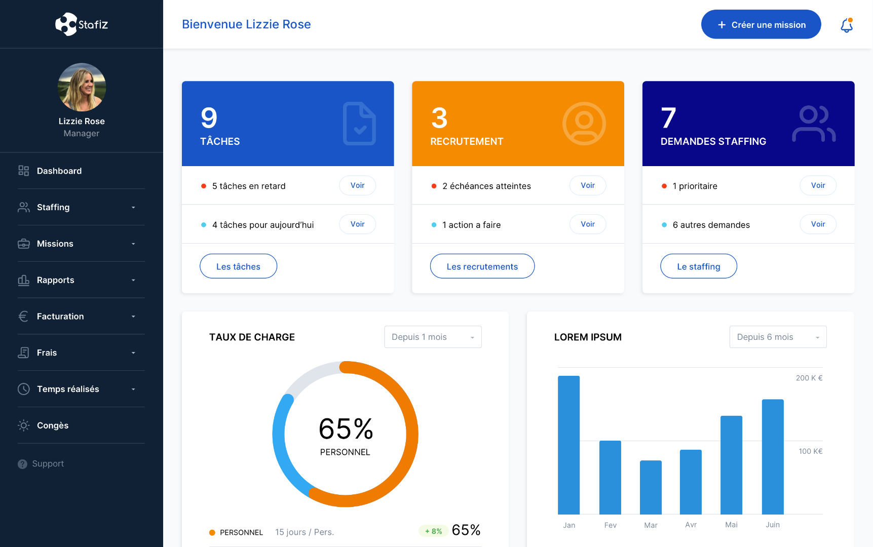 Stafiz - Dashboard