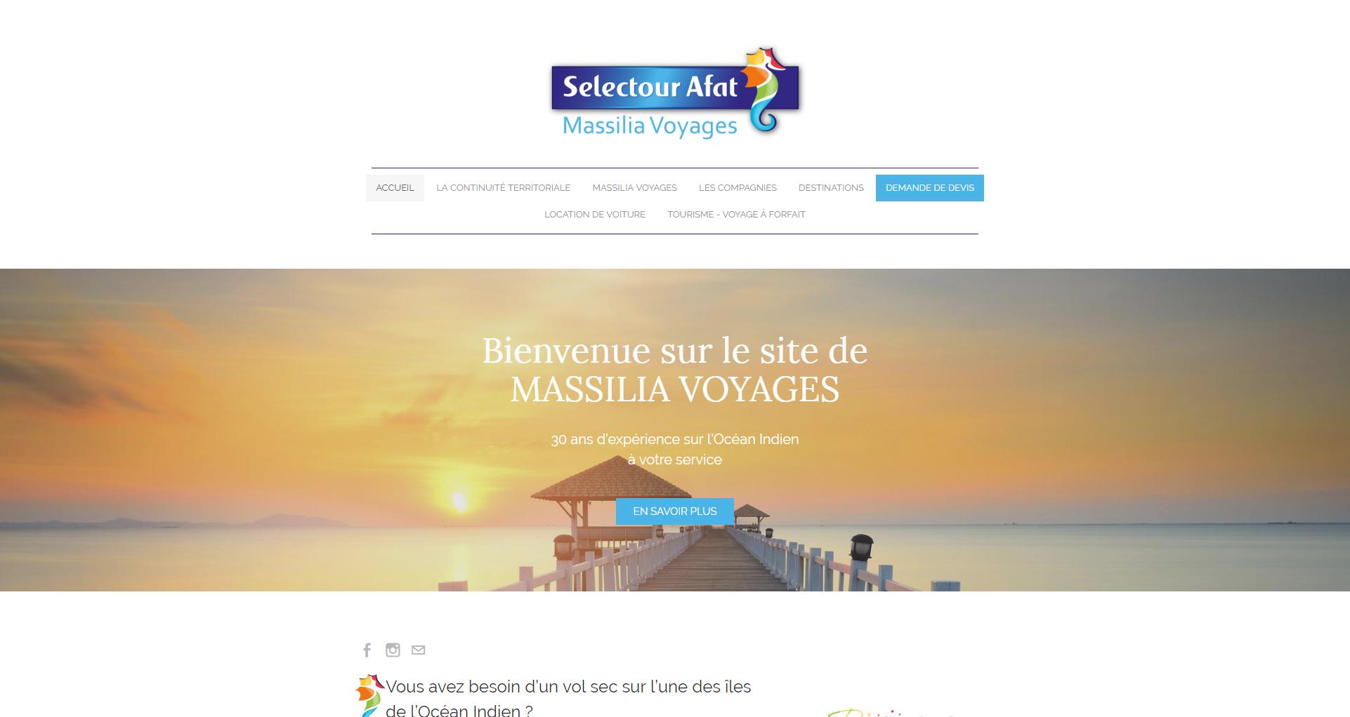 WStudio - Site web client Massilia Voyages - Wstudio