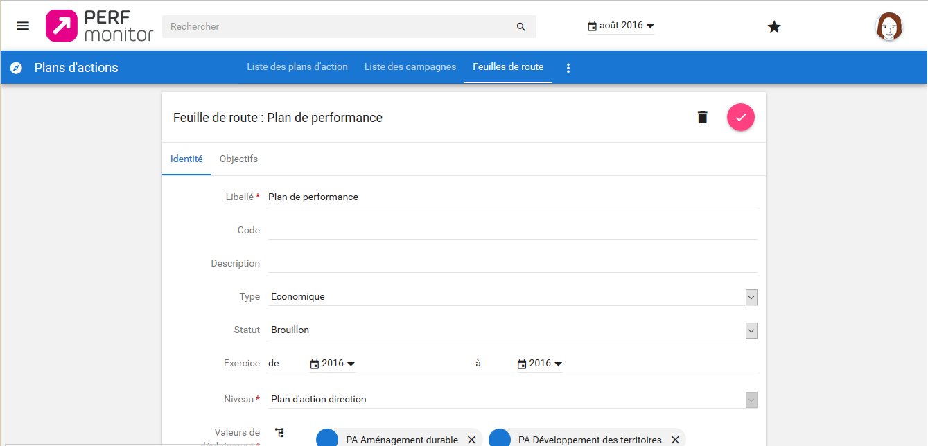 Perf Monitor - The creation of the Roadmap (or roadmap) is simple, just follow the model of Perf Monitor.