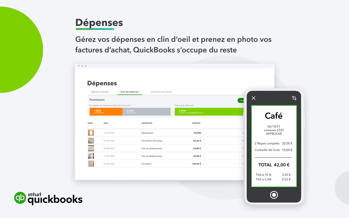 QuickBooks Facturation - Dépenses