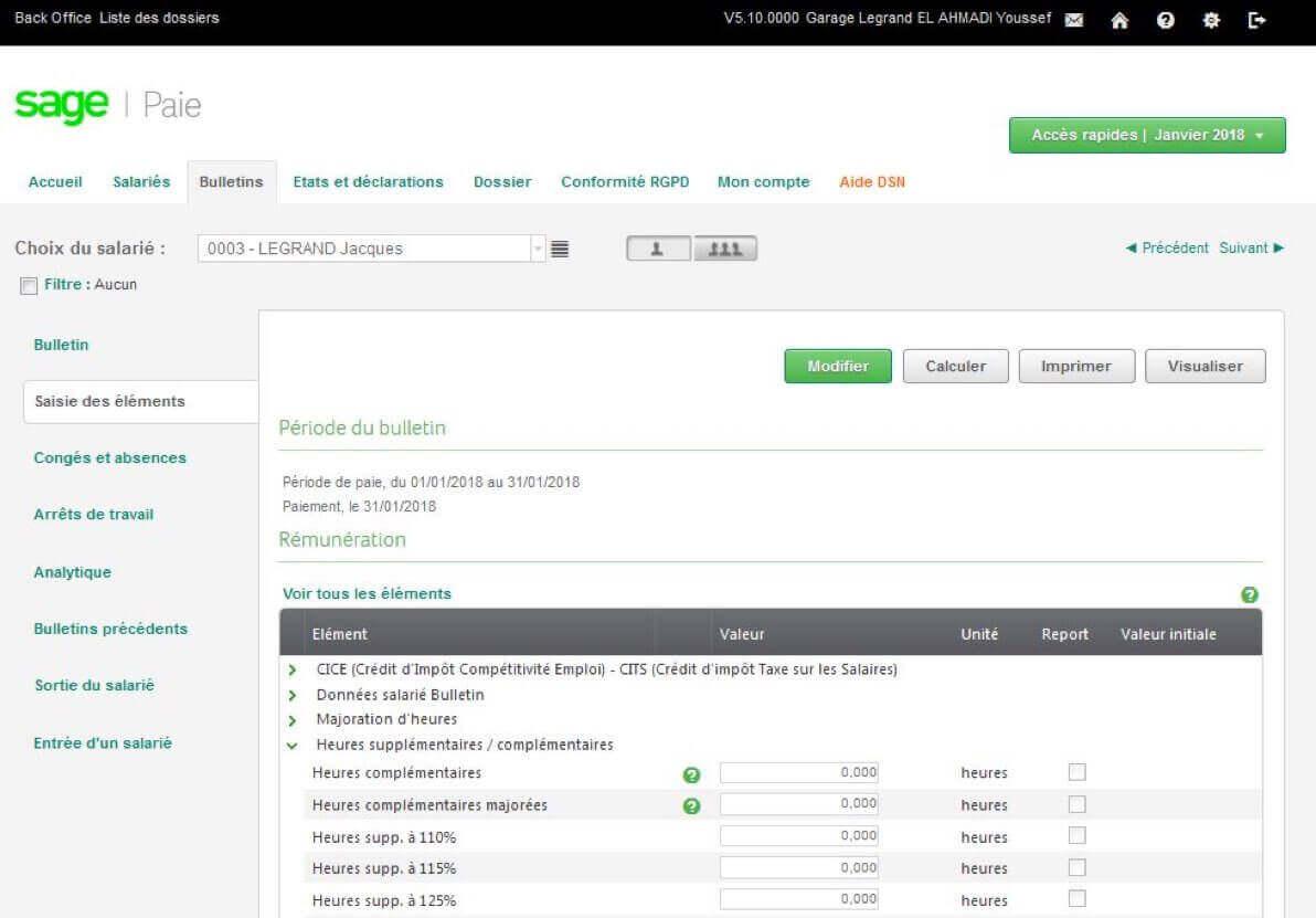 Sage Business Cloud Paie - Screenshot 1 Sage Business Cloud Paie - Screenshot 1