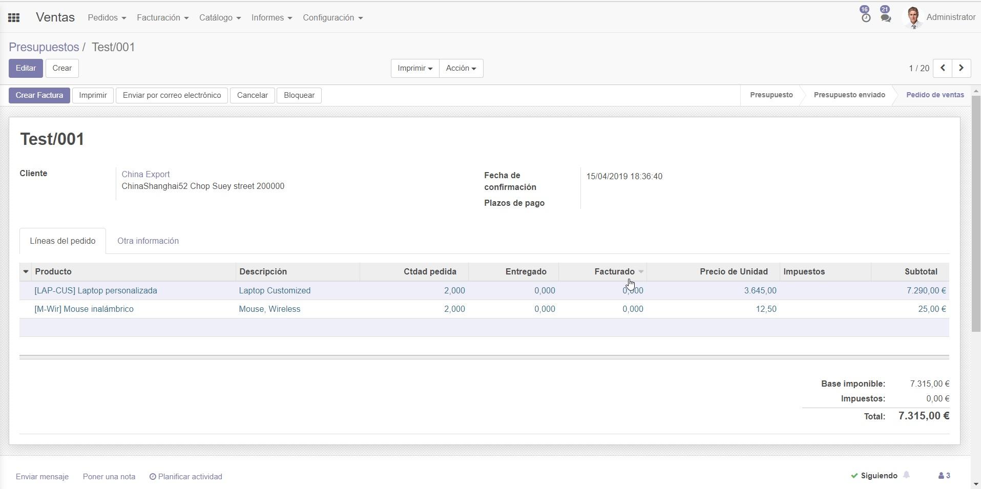 Odoo CRM - Screenshot 2