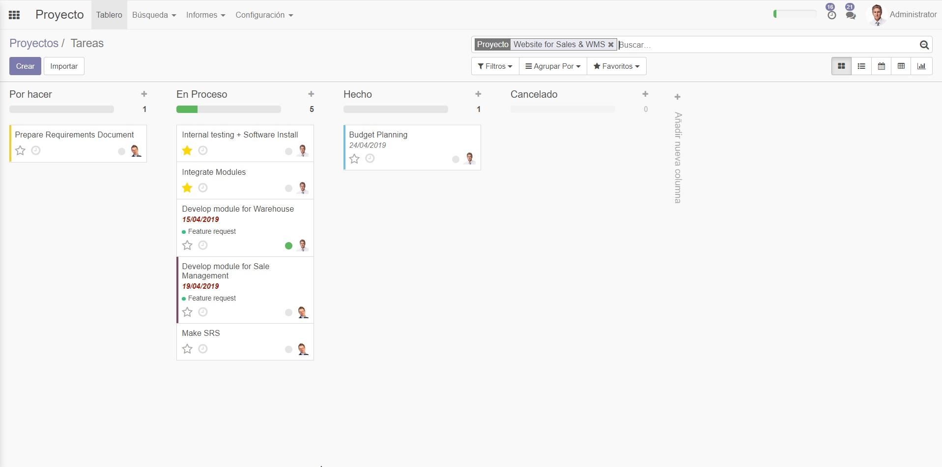 Odoo CRM - Captura de tela 5