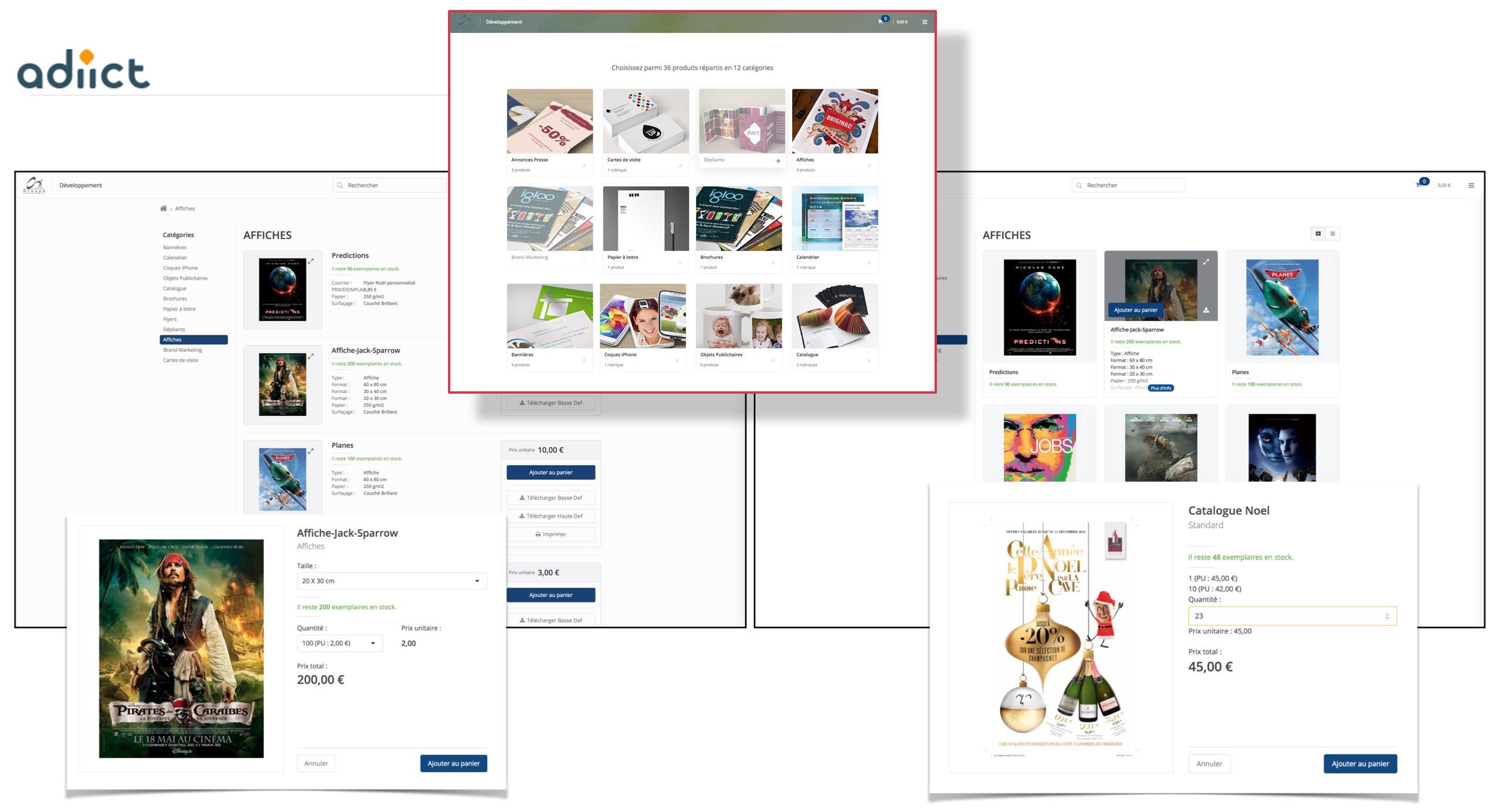 Adiict - Un site marchand pour diffuser et personnaliser les documents centralisés dans le DAM