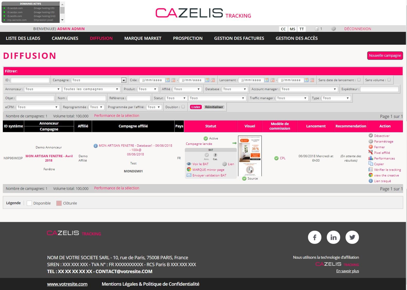 Avis CAZELIS Tracking : Votre Plateforme d'affiliation en marque blanche - Appvizer
