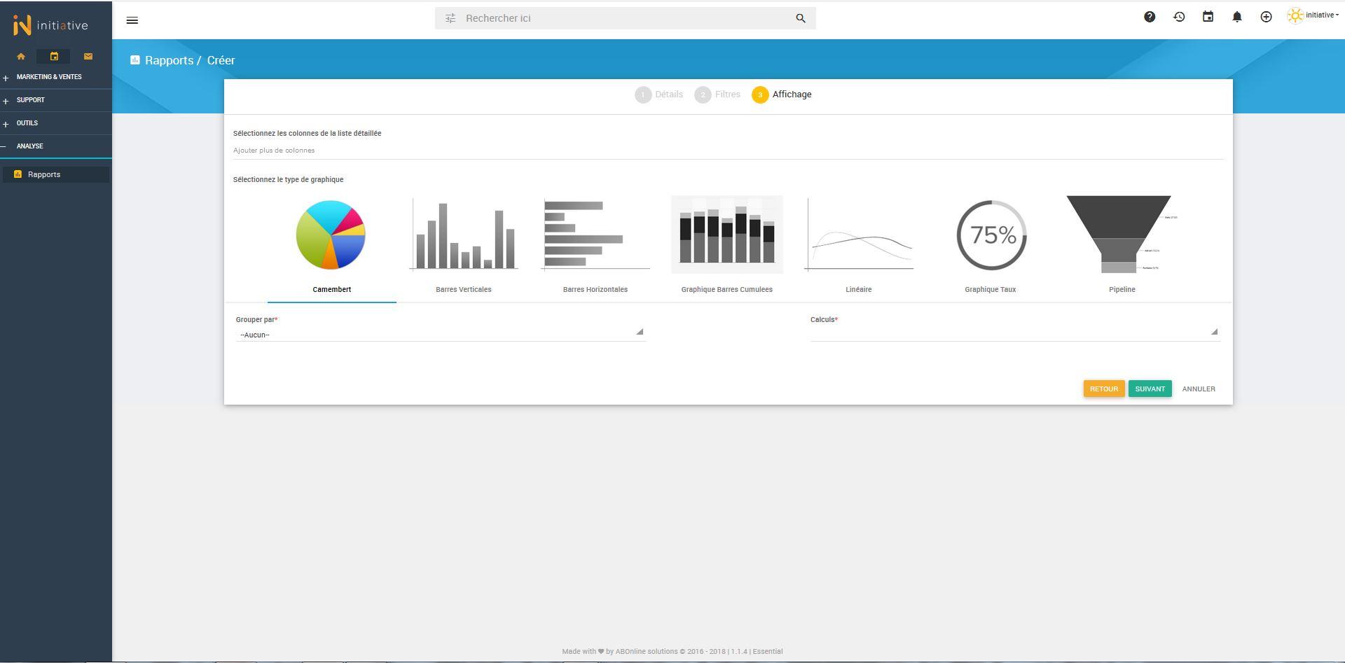 Initiative CRM - Nombreux graphiques disponibles