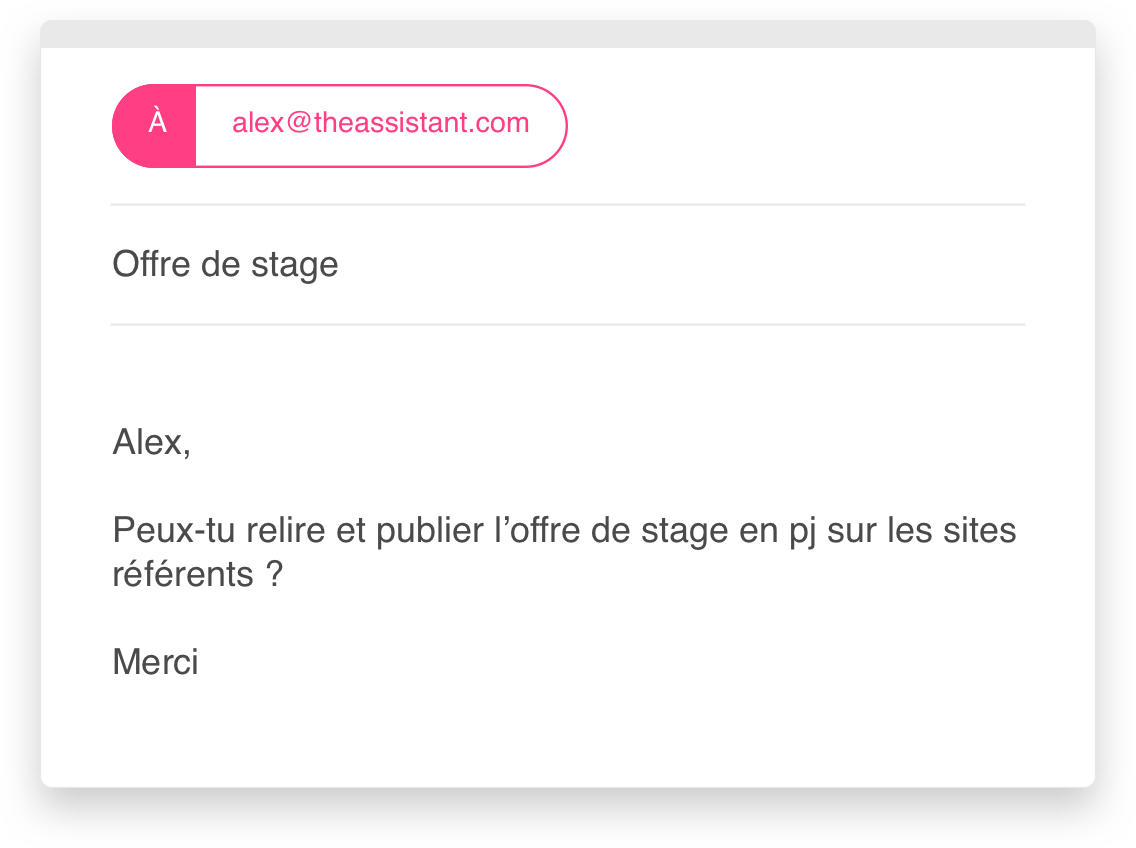 TheAssistant - Demandez ce dont vous avez besoin par e-mail...