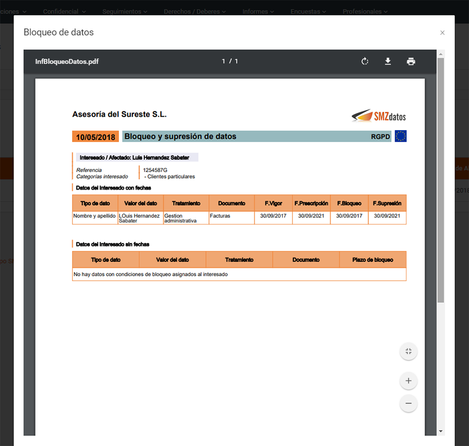 NCS Software - El bloqueo de Datos