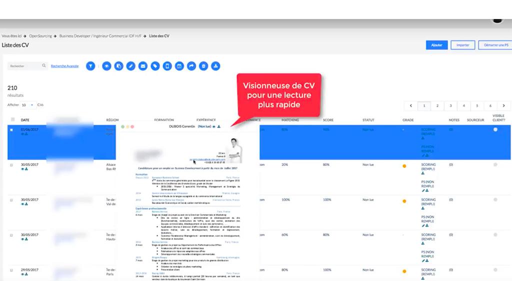 CandiDesk - Visionneuse de CV rapide.