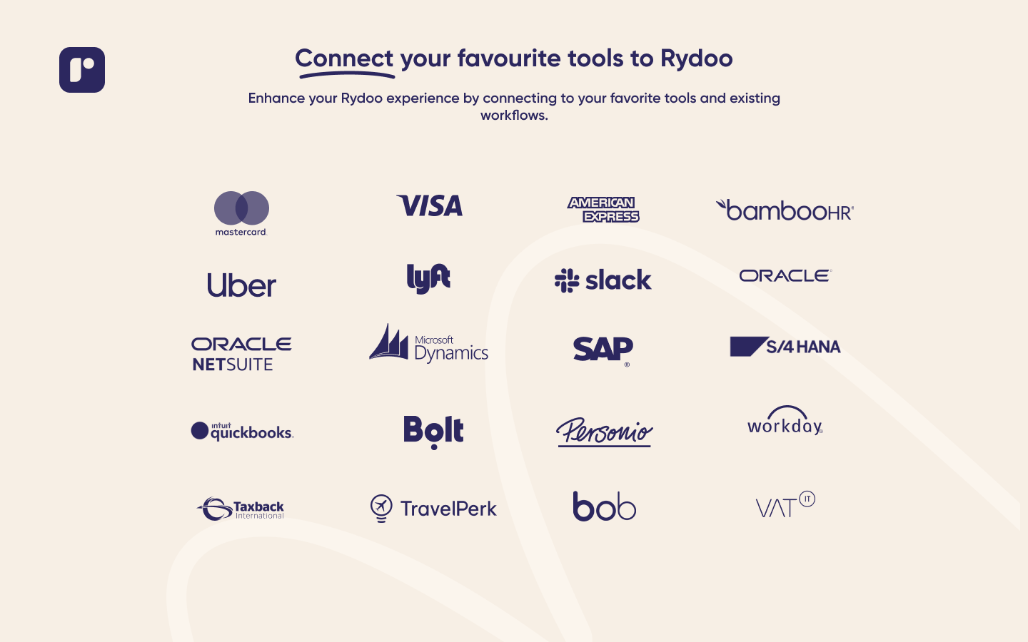 Rydoo - Enhance your Rydoo experience by connecting to your favourite tools and existing workflows.