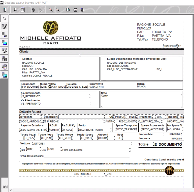 Aurum - Customer invoice