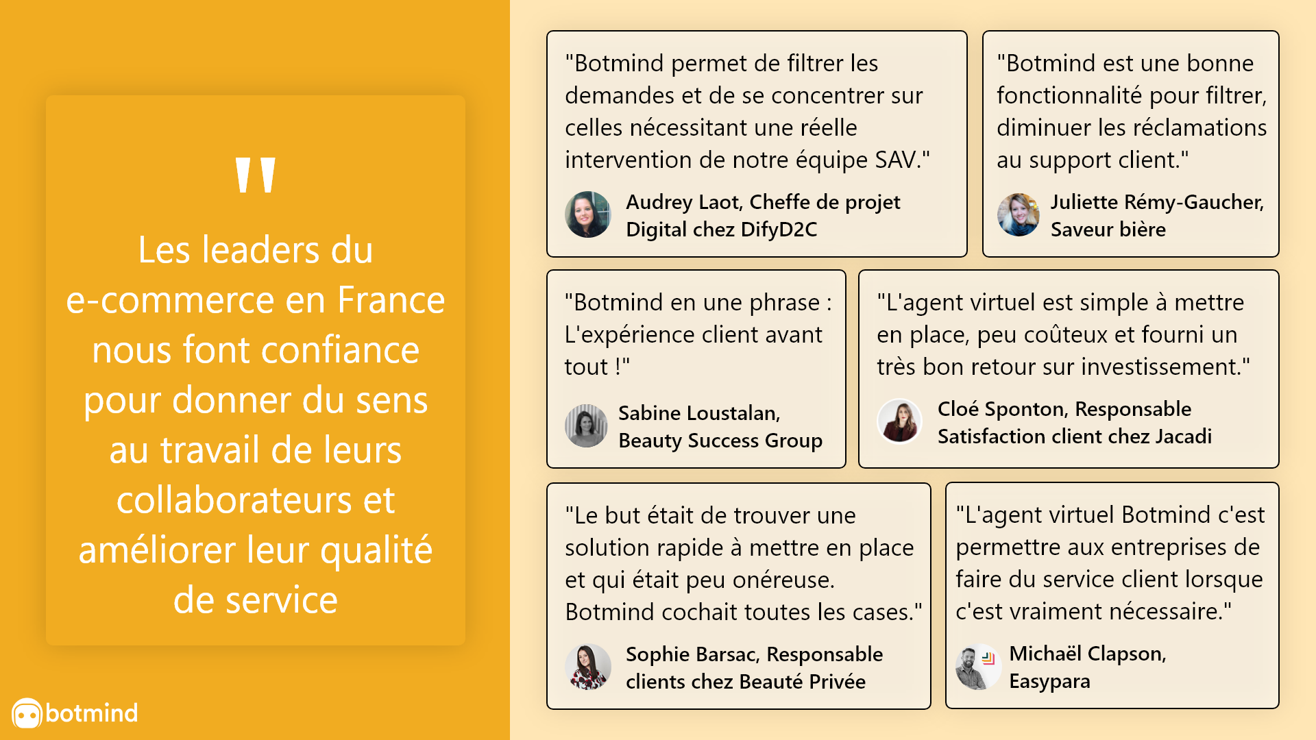 Botmind - Nos clients nous recommandent.