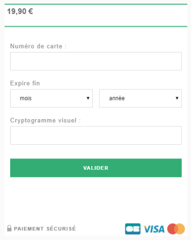 PayGreen - affichage paiement insite