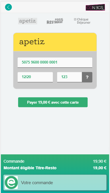 PayGreen - paiement carte apetiz titre-restaurant