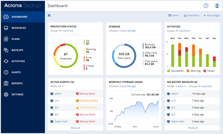 Acronis Cyber Protect - Capture d'écran 1